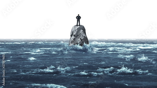 Canvas Print Lost Business Man