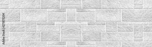 Panorama of The modern white concrete tile wall background and texture