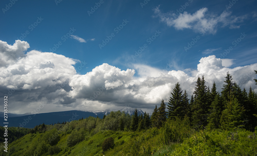Clouds - Sky - Forests and Mountains