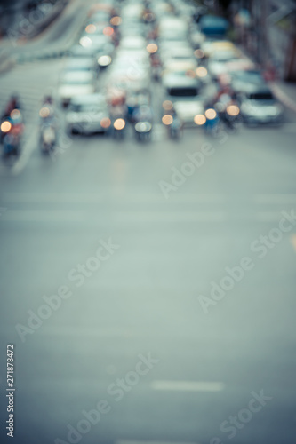 Blur of traffic jam