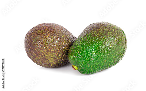 fresh avocado isolated on white background