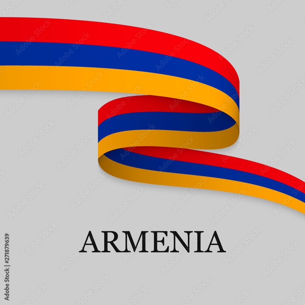 Waving ribbon or banner with flag Waving ribbon or banner with flag