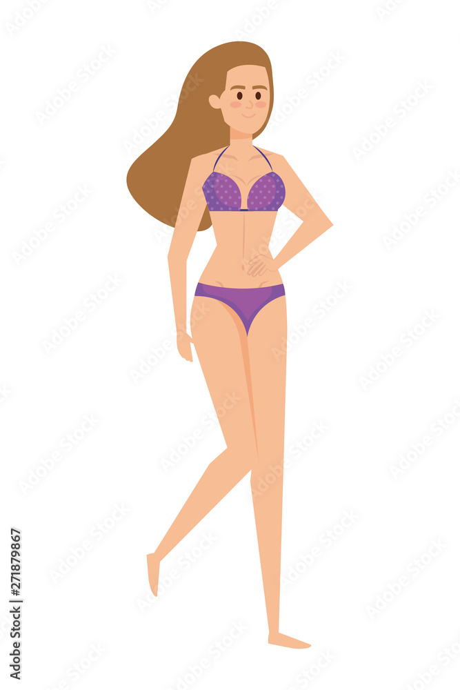 beautiful girl with swimsut avatar character beautiful girl with swimsut avatar character