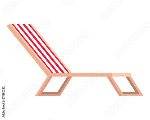 Canvas Print beach chair comfort icon