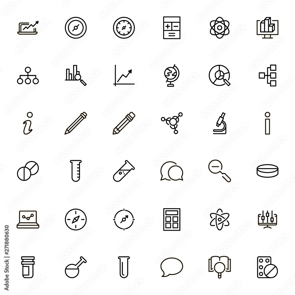 Fototapeta premium Line icon set