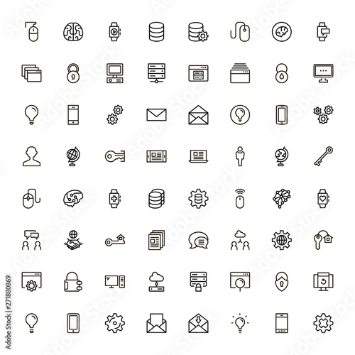 Software line icon set.