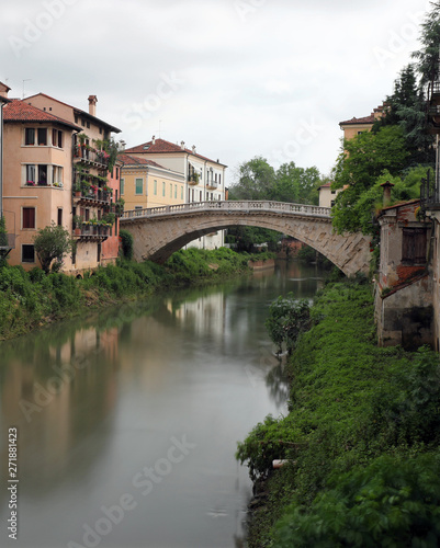river called Retrone in Vicenza City in Italy and the ancient Br