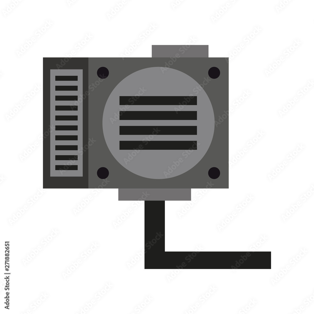 Retro videogame surveillance camera pixelated cartoon
