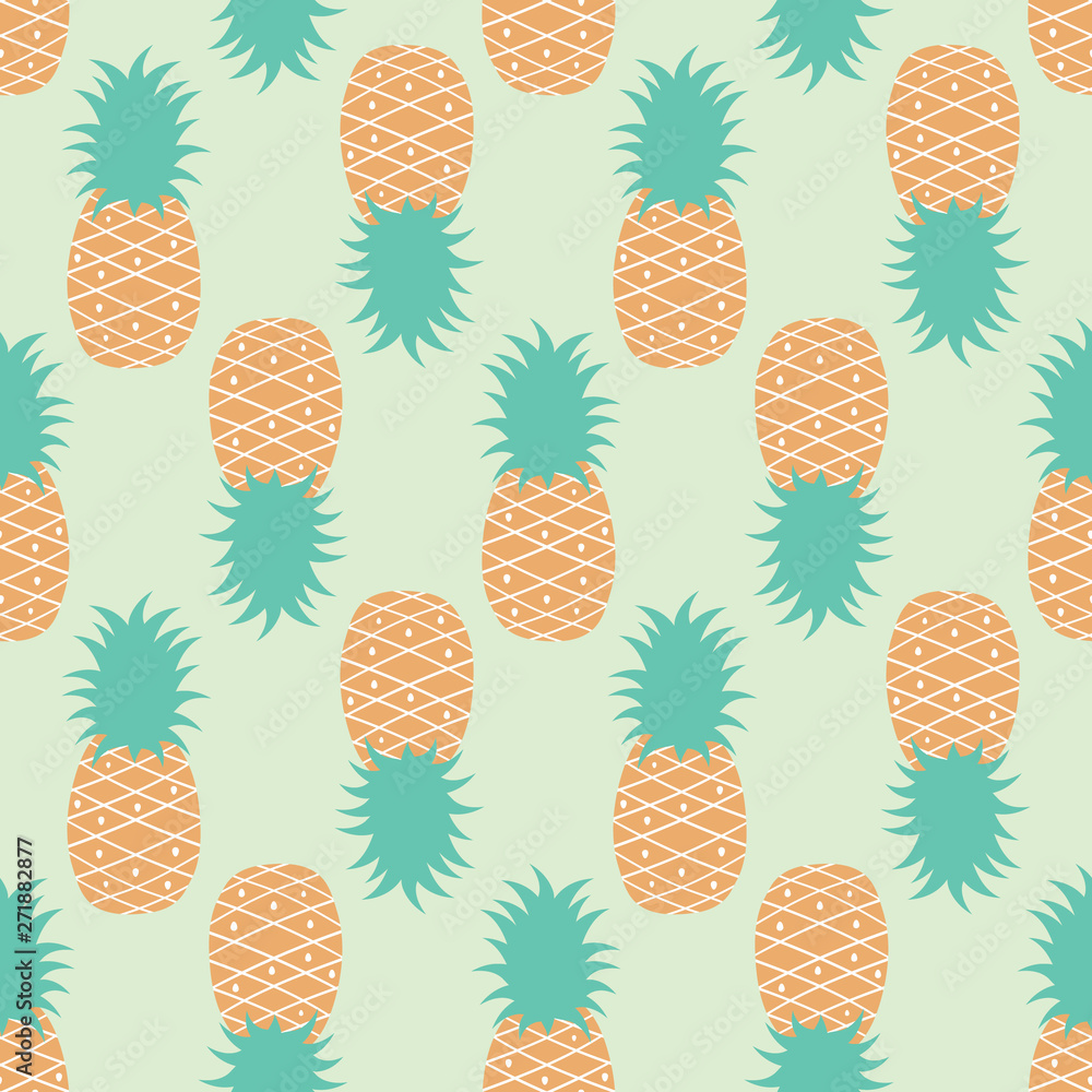vector seamless pattern with pineapple vector seamless pattern with pineapple