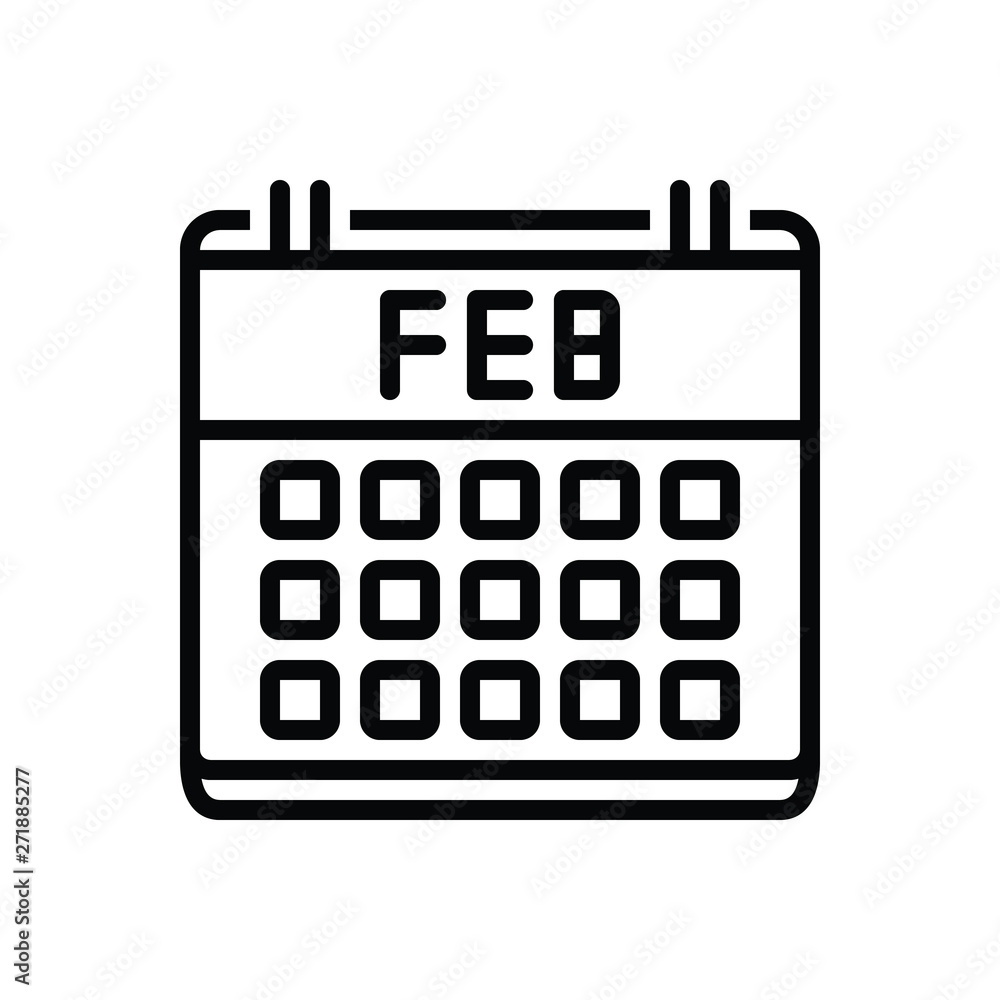 Black line icon for calendar appointment Black line icon for calendar appointment