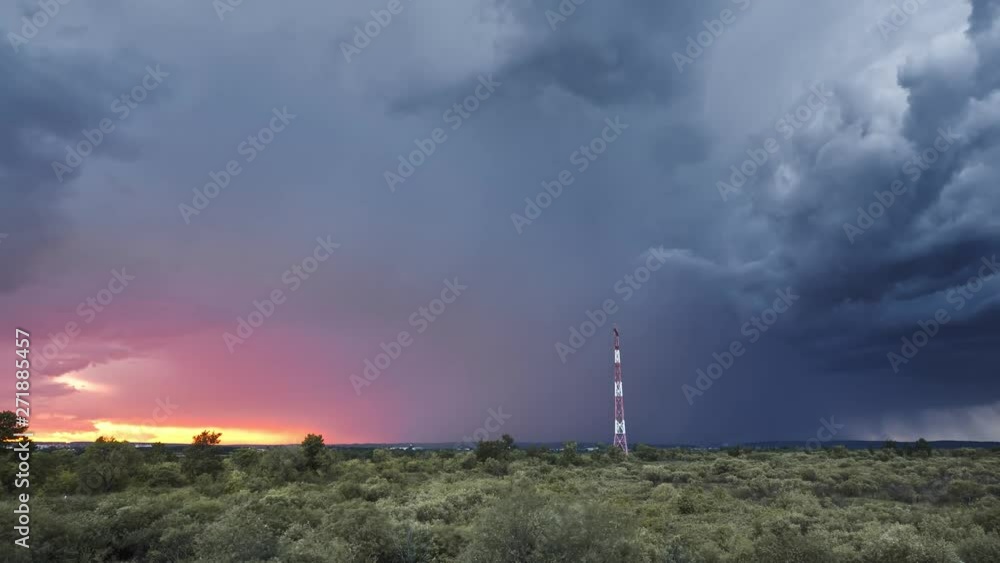 Time lapse of a dramatic storm clouds at sunset. Blagoveshchensk, Russia Time lapse of a dramatic storm clouds at sunset. Blagoveshchensk, Russia