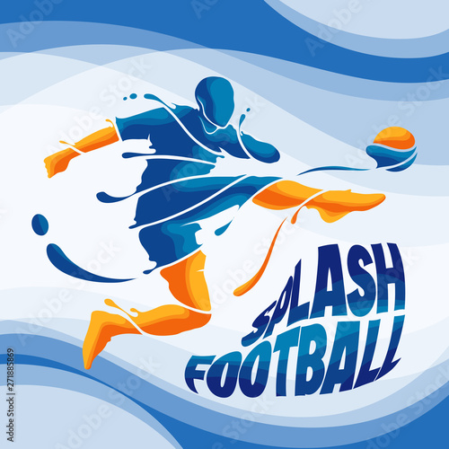 football soccer aqua splash