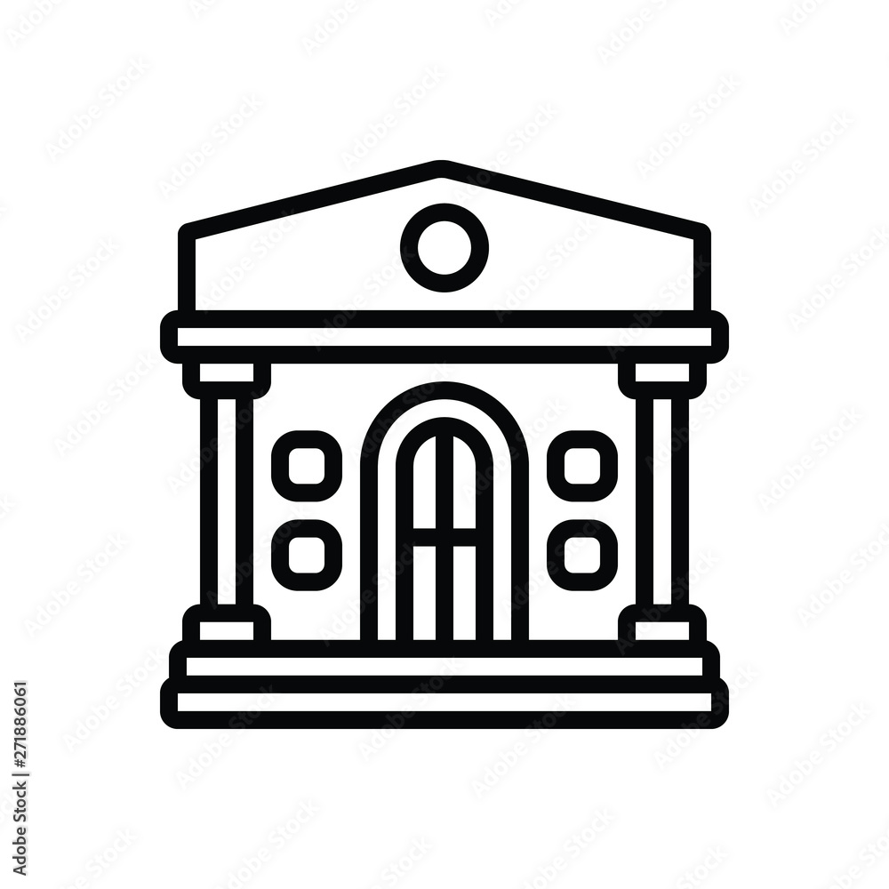 Black line icon for museum exhibition Black line icon for museum exhibition