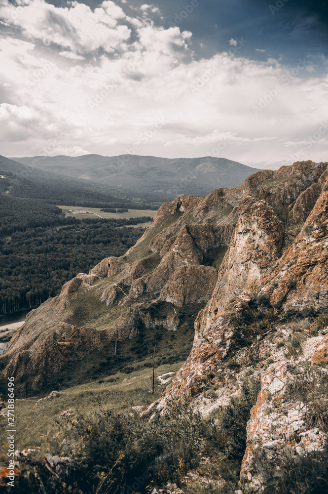 Khakassia. White Iyus. rocky mountain