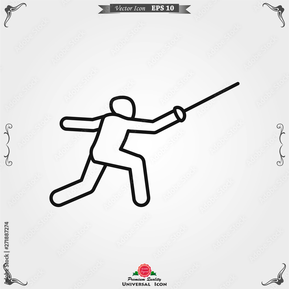 Athlete icon isolated on background vector illustration