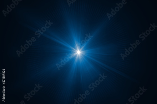 Lens flare isolated in black