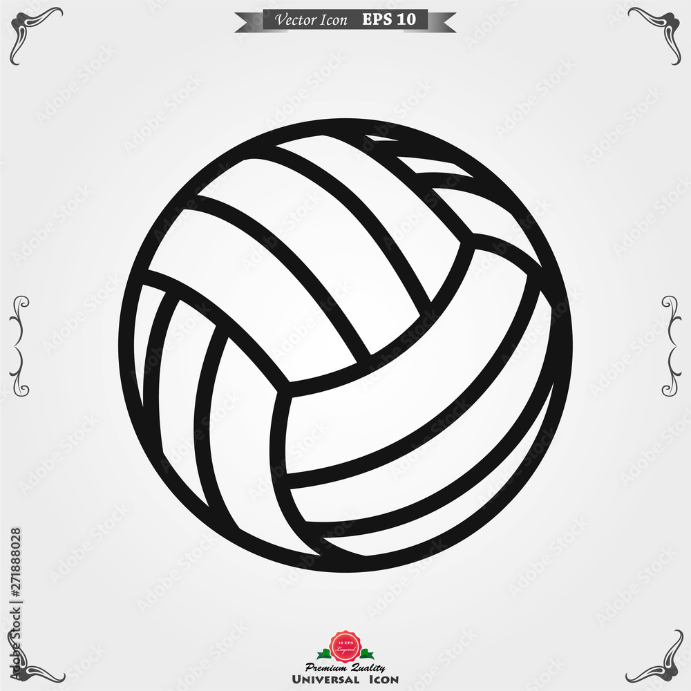 Sport ball icon. Flat vector illustration isolated on background
