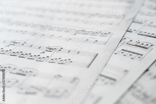 Music score in black and white