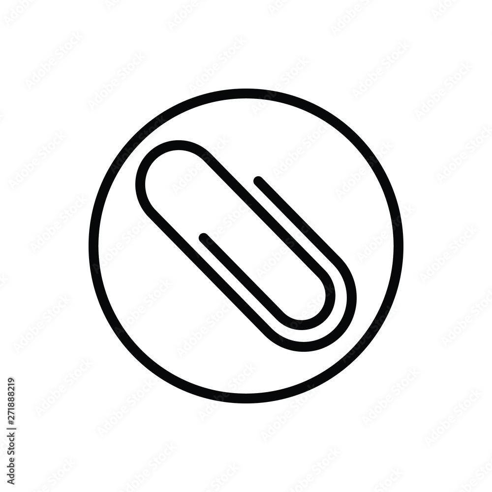 Black line icon for clip Black line icon for clip