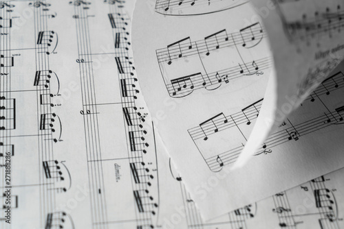 Music score in black and white