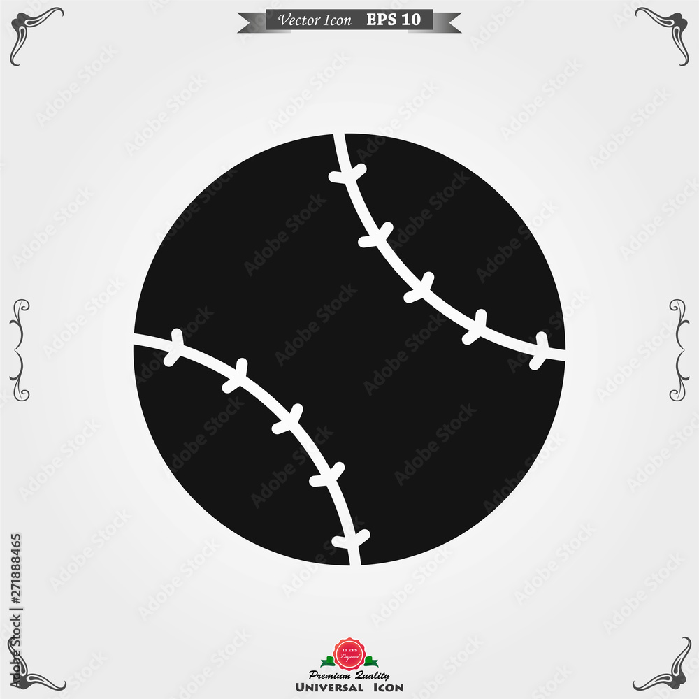 Sport ball icon. Flat vector illustration isolated on background Sport ball icon. Flat vector illustration isolated on background