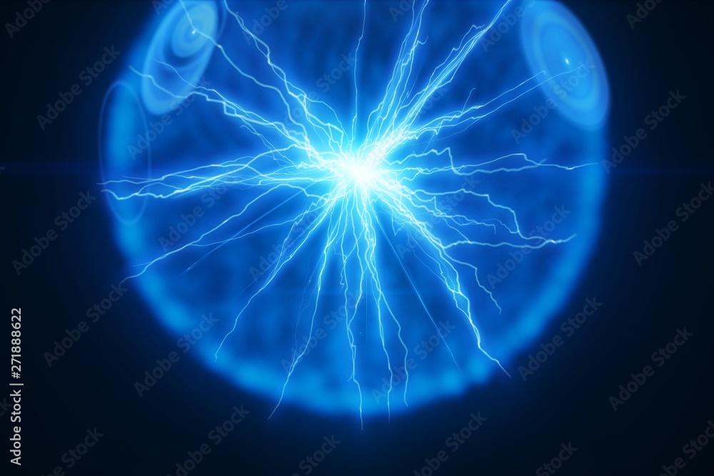 Obraz premium Electric power lighting sphere