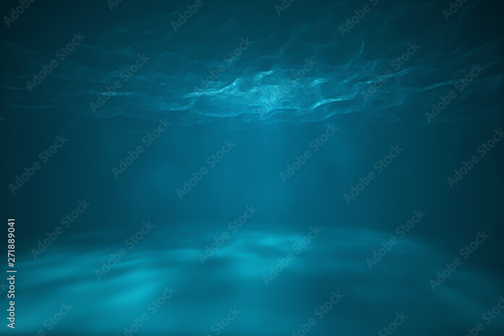 Underwater scene with light Underwater scene with light