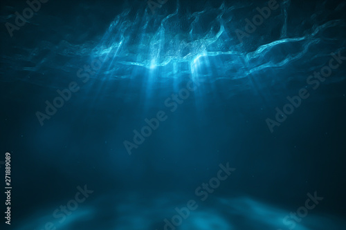 Wallpaper Mural Underwater scene with light Torontodigital.ca