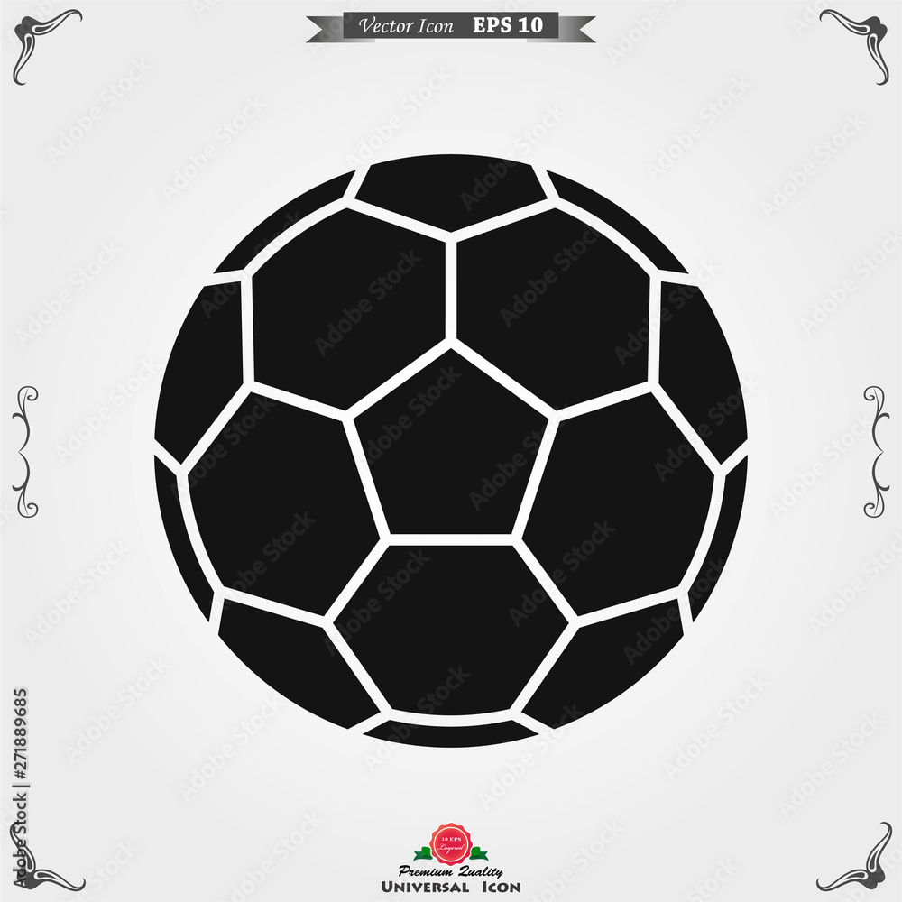 Fototapeta premium Sport ball icon. Flat vector illustration isolated on background