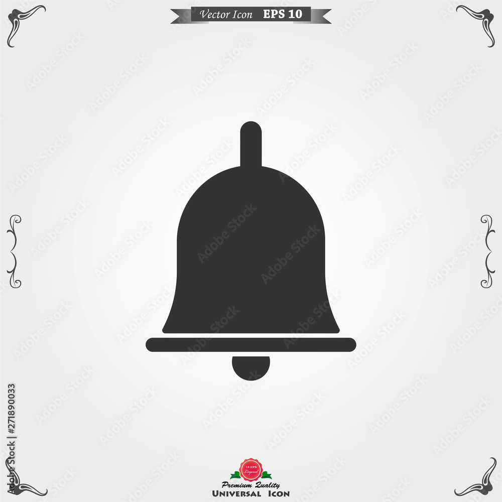 Bell Icon vector in trendy flat style isolated on background. Bell Icon vector in trendy flat style isolated on background.