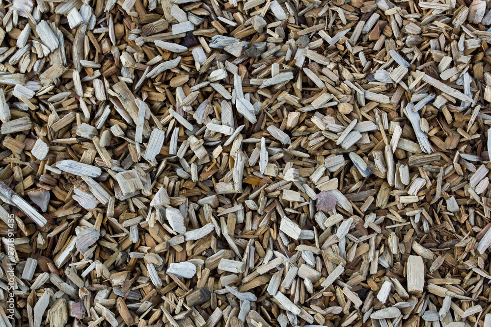 Playground wood chips mulch close up. Playground wood chips mulch close up.