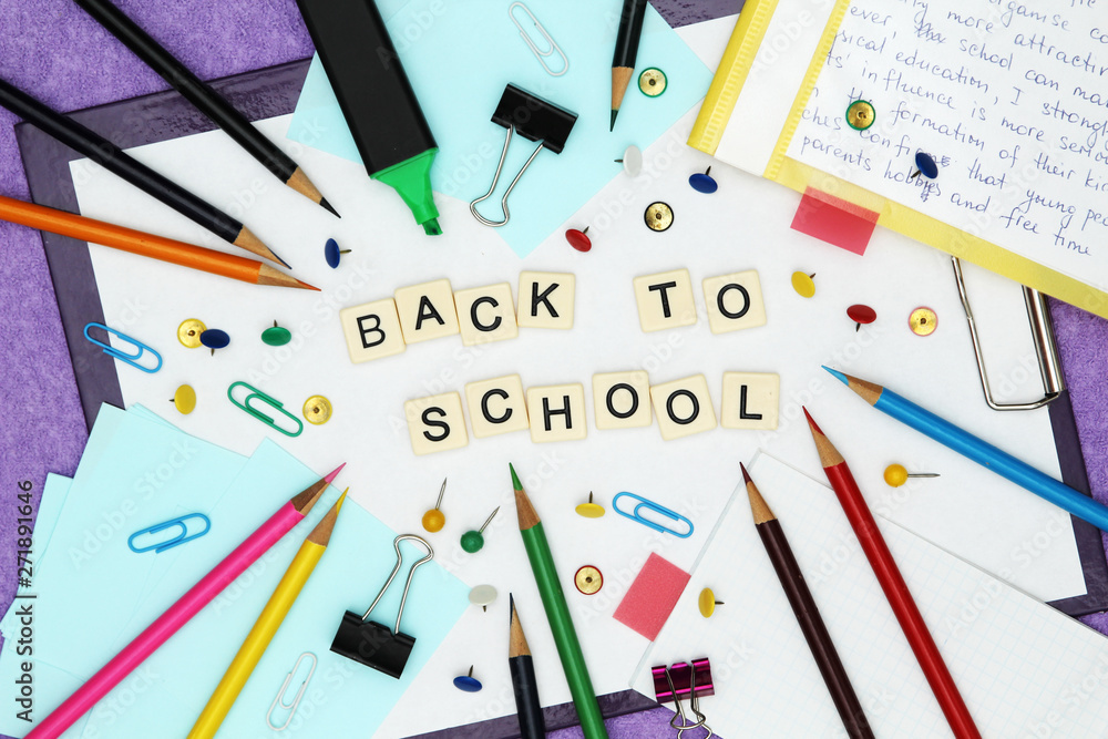 Different study equipment ready for school Different study equipment ready for school