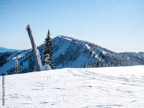 Slopeside Mountain Scene Schweitzer Idaho Selkirk Range photo