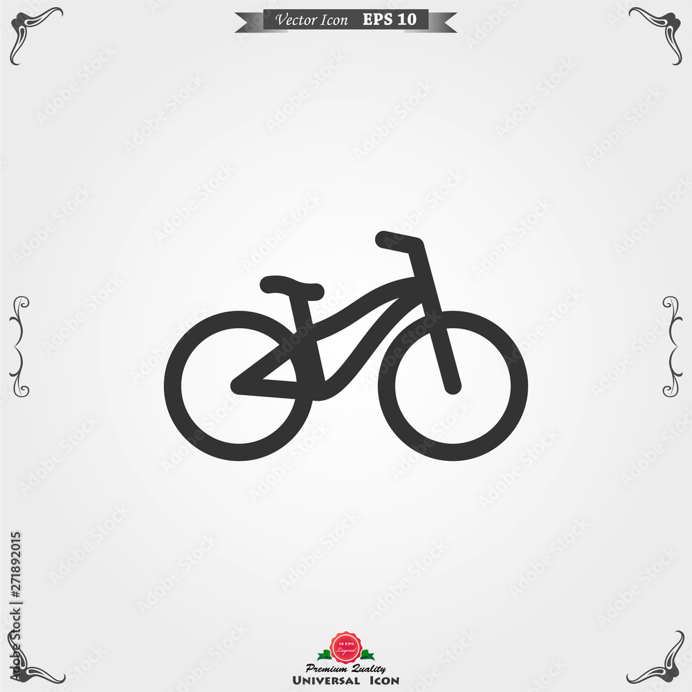 Fototapeta premium Bicycle icon. Vector element illustration on background.