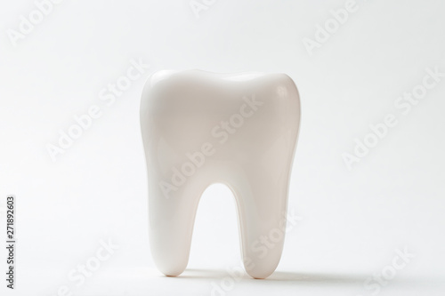 Big tooth model on white background