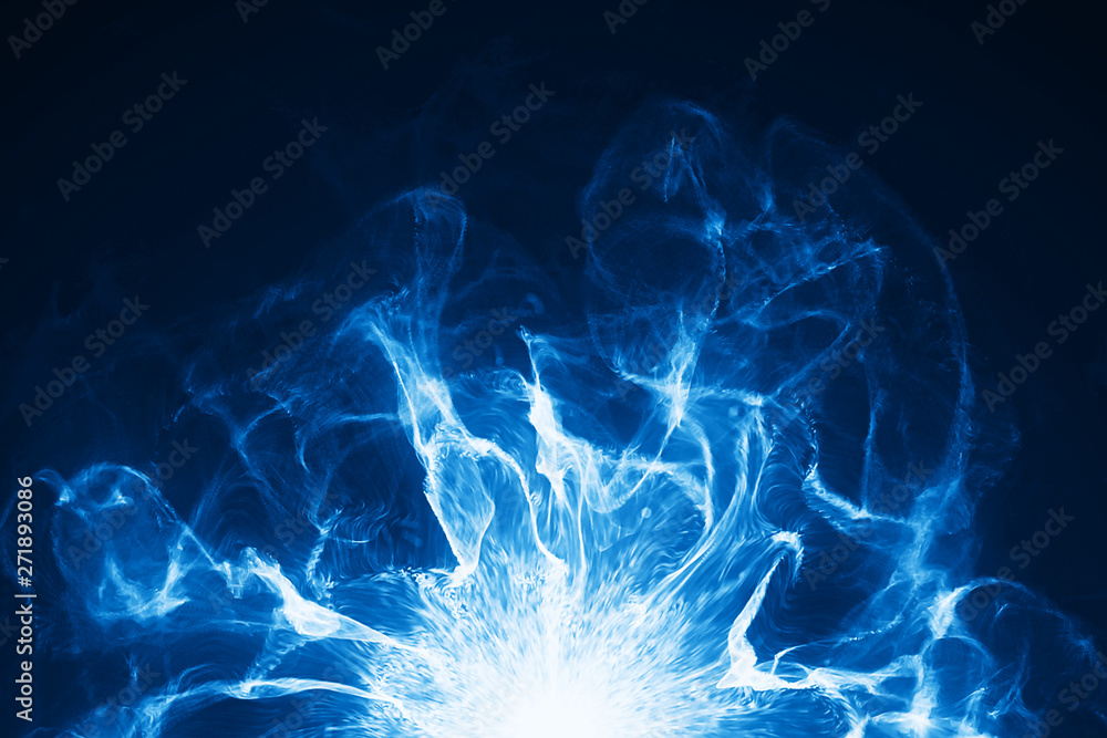 Obraz premium Energy storm with fire