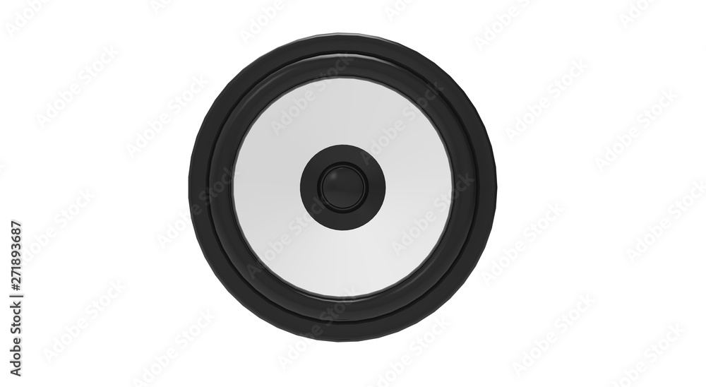 Speaker isolated on white 3D Rendering Speaker isolated on white 3D Rendering