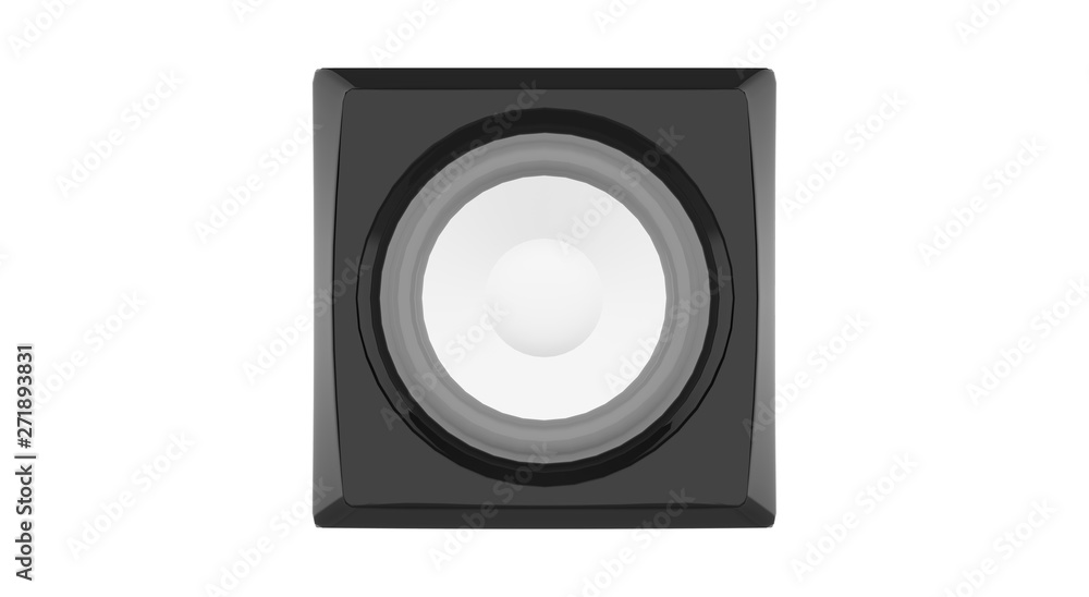 Speaker isolated on white 3D Rendering Speaker isolated on white 3D Rendering