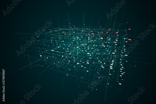 Digital grid with numbers