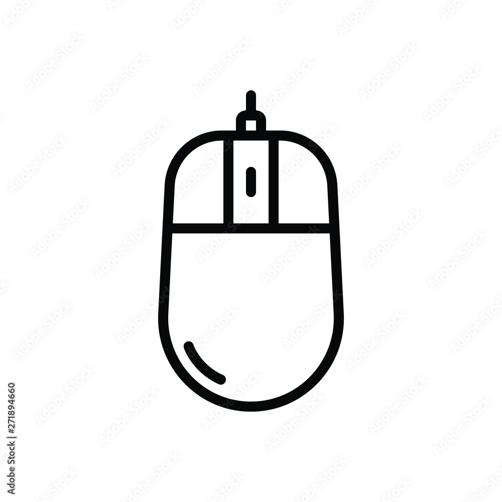 Black line icon for mouse Black line icon for mouse
