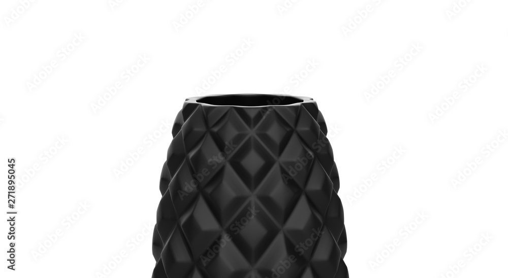 Empty Flower Pot isolated on white 3D Rendering Empty Flower Pot isolated on white 3D Rendering