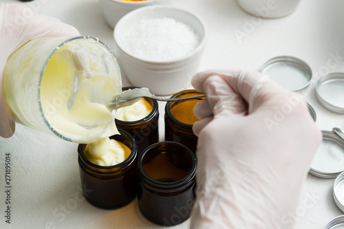 cosmetic lotion cream diy do it yourself rubber glass hand pouring