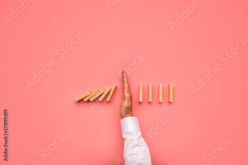Photography Stopping falling dominos