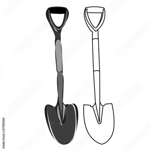 shovel, for garden, digging the ground