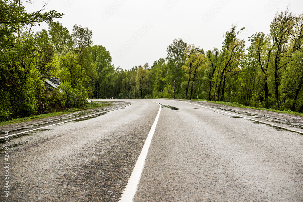 Beautiful Altai road in spring Beautiful Altai road in spring