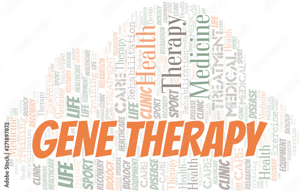 Gene Therapy word cloud. Wordcloud made with text only.