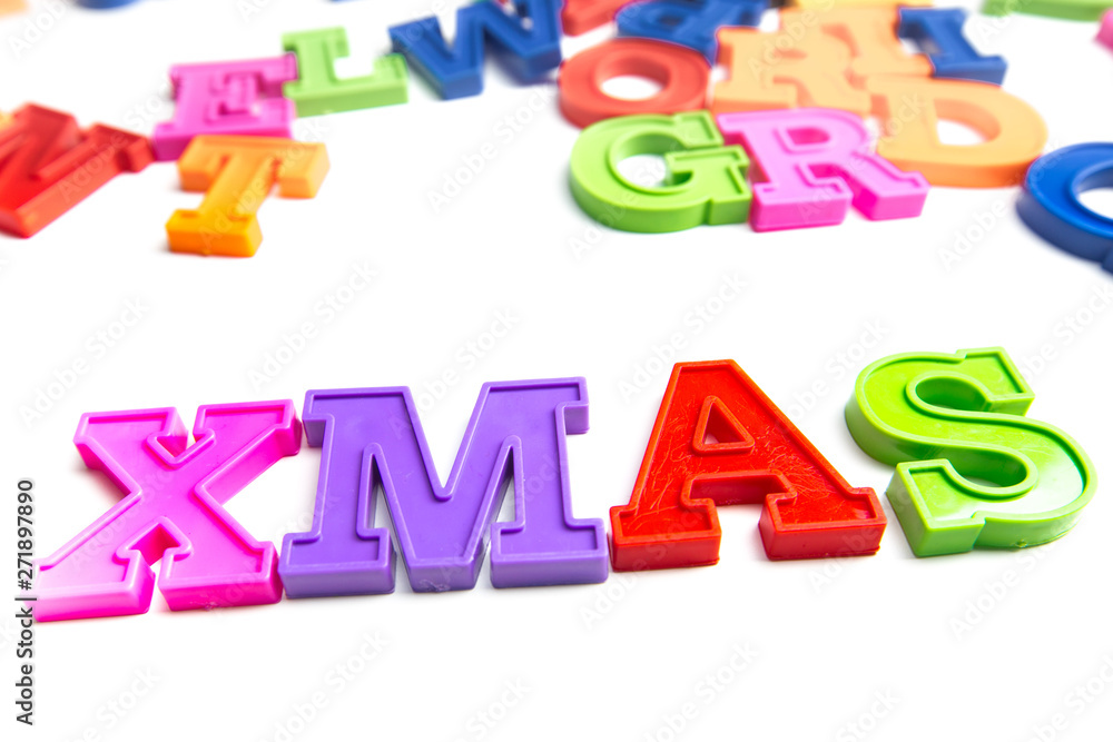 Heap of plastic colored alphabet letters close up. Xmas Heap of plastic colored alphabet letters close up. Xmas