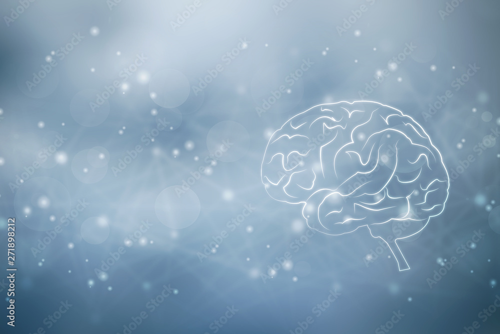 2d illustration Human health brain 2d illustration Human health brain
