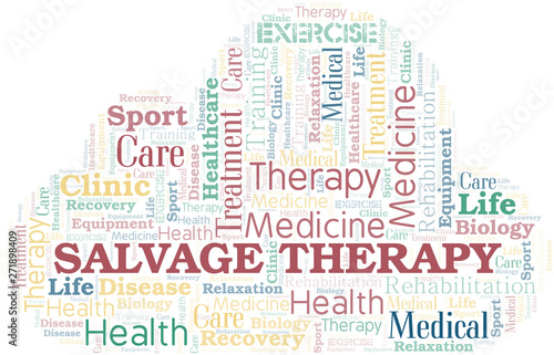 Salvage Therapy word cloud. Wordcloud made with text only.