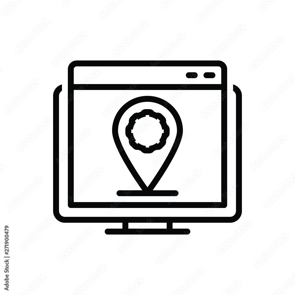 Black line icon for local seo Black line icon for local seo